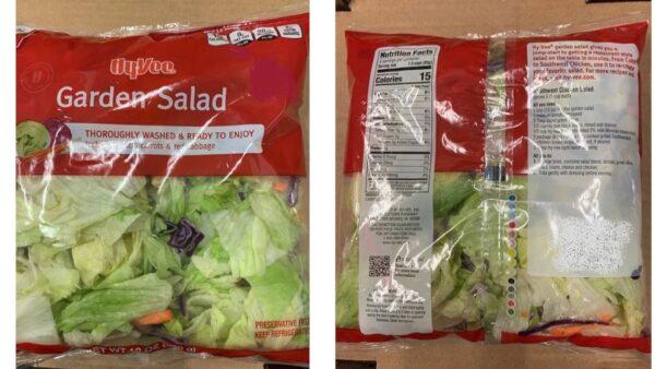 Hy-Vee brand 12-ounce bagged Garden Salad. (FDA)