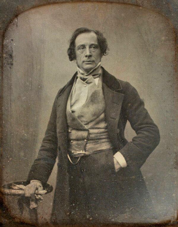 Daguerreotype portrait of Charles Dickens, 1852, by Antoine Claudet. Library Company of Philadelphia. (Public Domain)