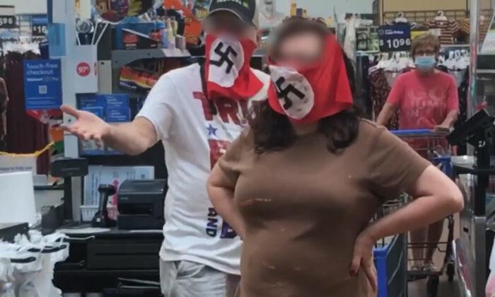 Walmart Bans Couple Seen in Video Wearing Nazi Swastika Face Coverings