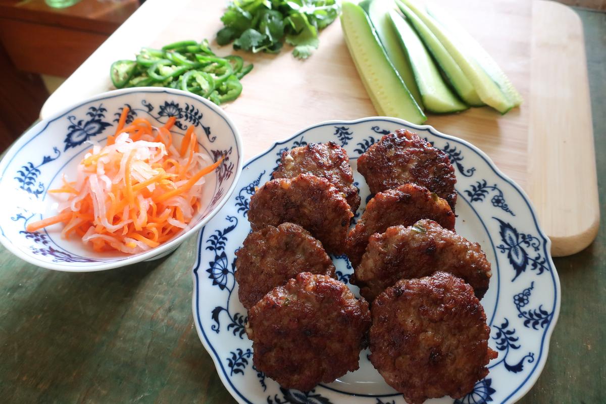 Banh mi fillings, ready to go. (Kevin Revolinski)