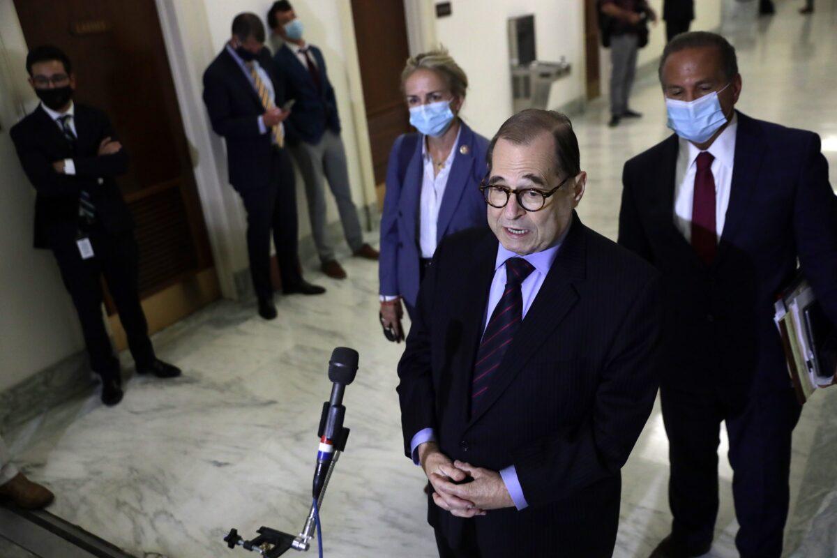 House Judiciary Chairman Jerrold Nadler (D-N.Y.) speaks to reporters in Washington on July 9, 2020. (Alex Wong/Getty Images)