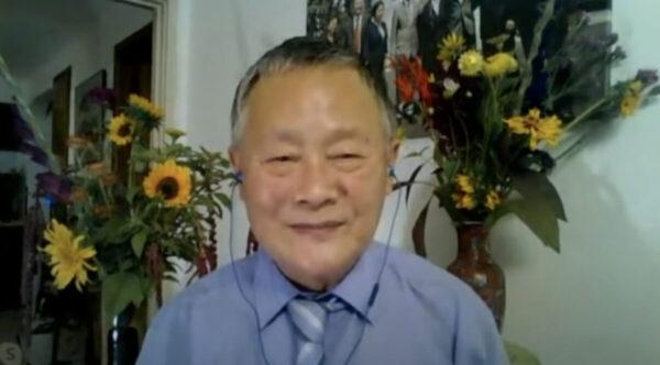 Activist Wei Jinsheng in a Skype interview with the Hong Kong edition of The Epoch Times. (Screenshot/The Epoch Times)