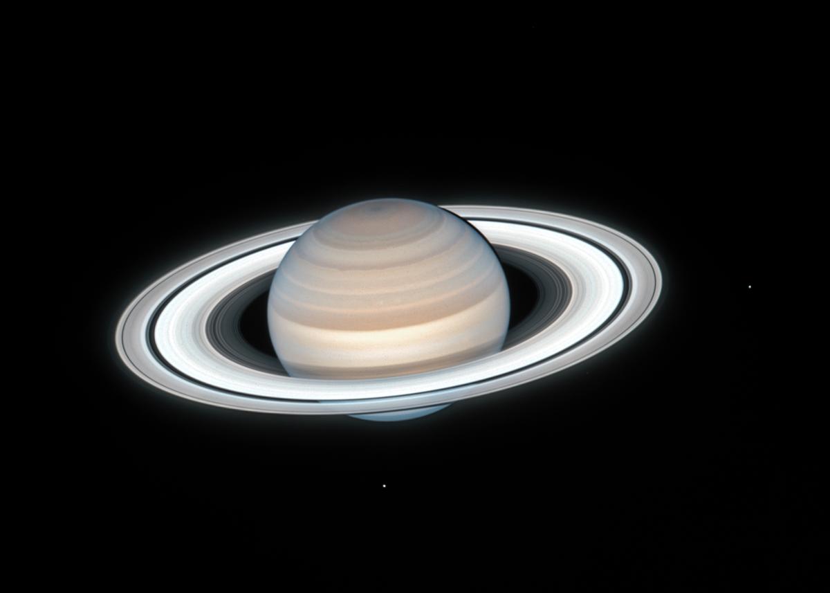 Saturn is truly the lord of the rings in this latest snapshot from NASA’s Hubble Space Telescope, taken on July 4, 2020, when the opulent giant world was 839 million miles from Earth. (Courtesy of NASA/ESA/A. Simon/M.H. Wong/OPAL Team)