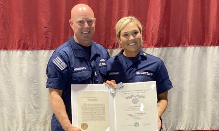 Female Coast Guard Receives Silver Lifesaving Medal for Saving 2 Drowning Men Off Long Island Coast