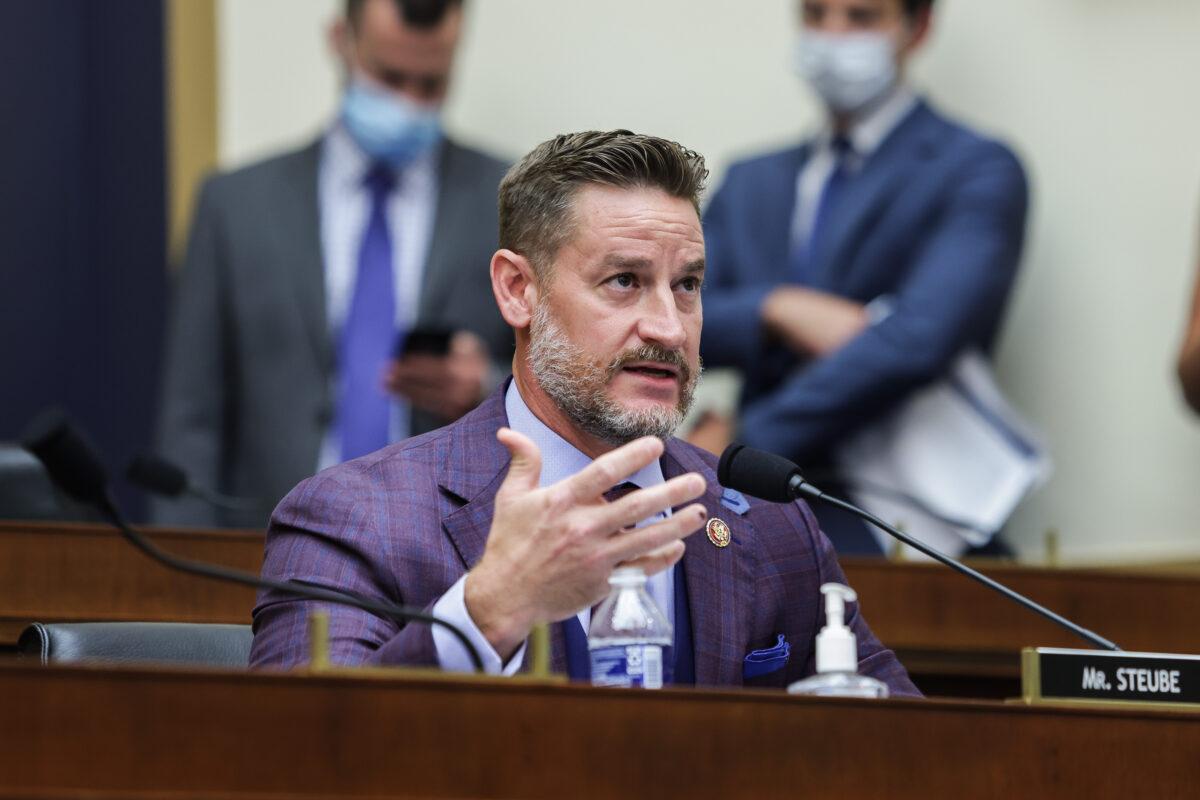 Rep. Greg Steube (R-Fla.) speaks during the House Judiciary Subcommittee on Antitrust, Commercial and Administrative Law hearing on Online Platforms and Market Power in the Rayburn House Office Building, on Capitol Hill in Washington, on July 29, 2020. (Graeme Jennings-Pool/Getty Images)