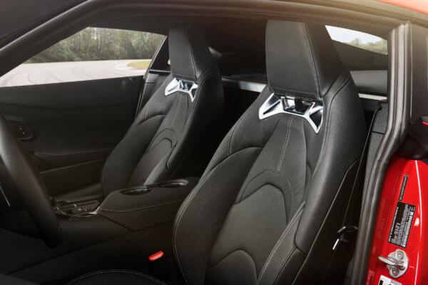 Black leather sports seats. (Courtesy of Toyota)