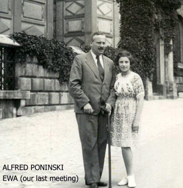 Eva Konopacki with her father in Krakow in June 1939, two months before the war started. (Courtesy of Eva Konopacki)