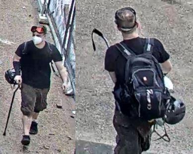 A man authorities say is Jason Charter in still images from surveillance video. (FBI)