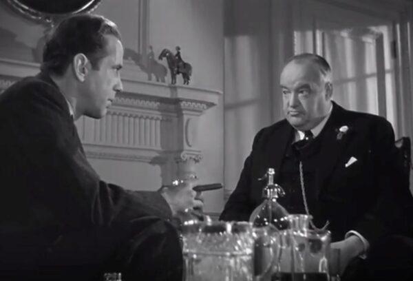Humphrey Bogart (L) and Sydney Greenstreet in “The Maltese Falcon.” (Warner Bros)