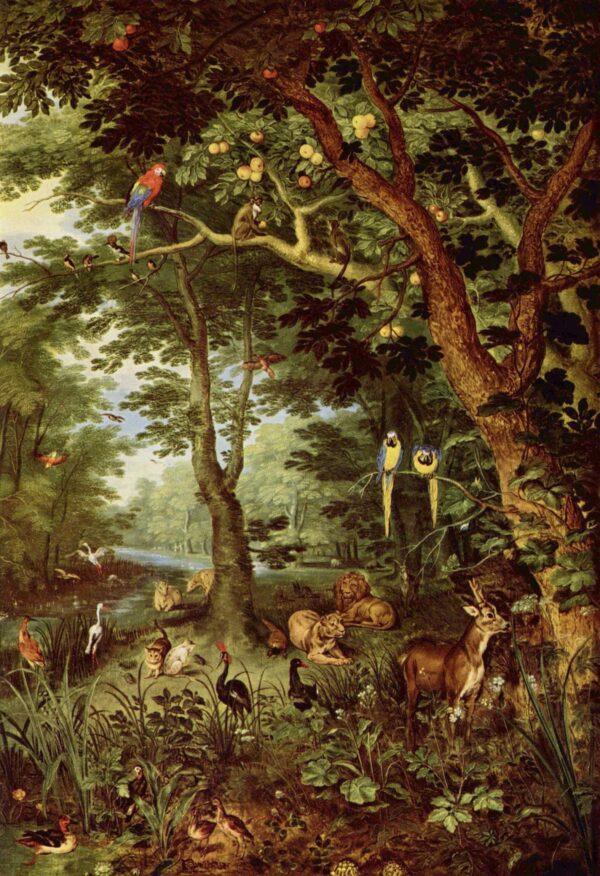 The garden is a metaphor for where we all want to be. "Paradise,” by Jan Brueghel the Younger. Gemäldegalerie, Berlin. (Public Domain)