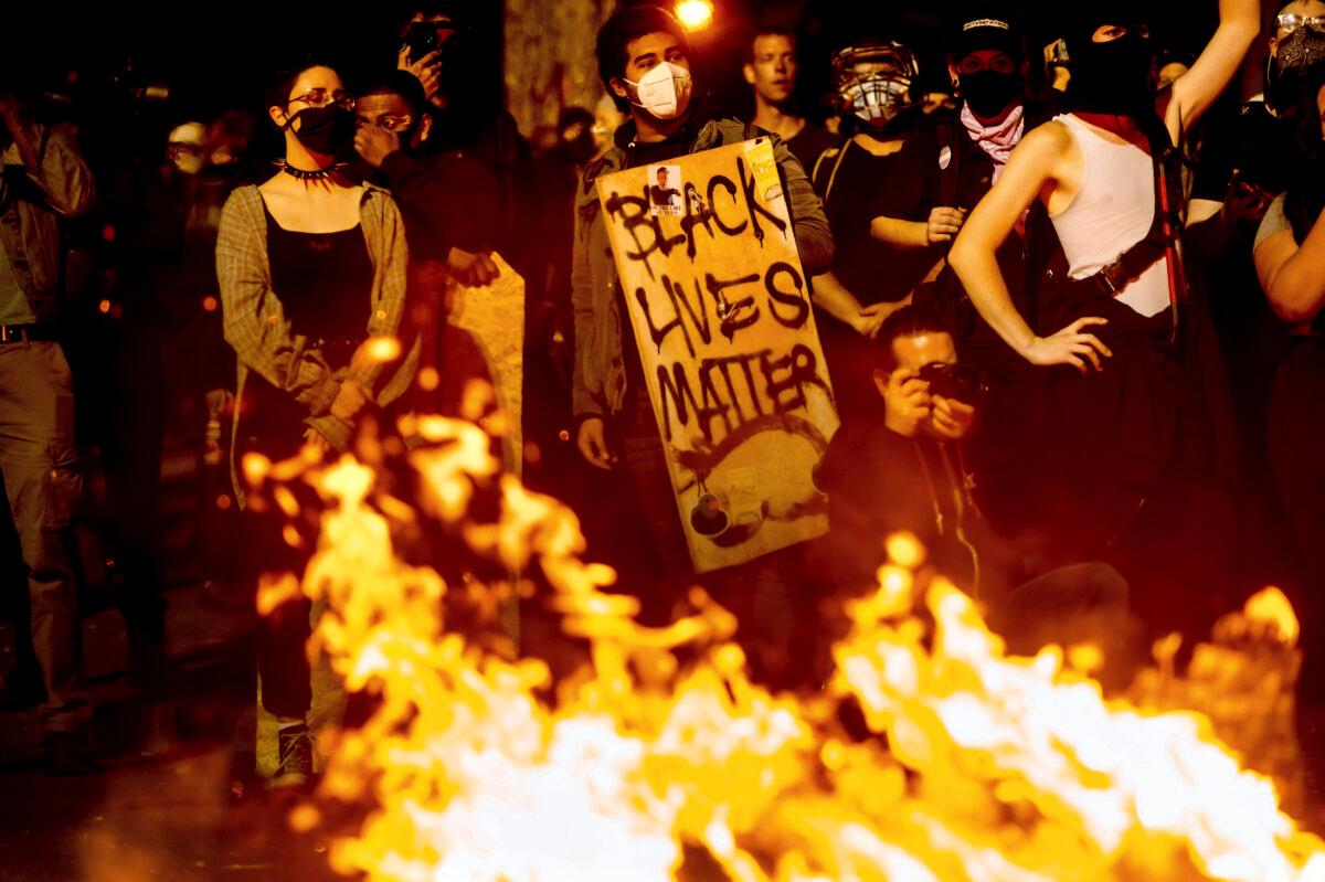 A Black Lives Matter riot in Portland, Oregon, in this undated photo. (Noah Berger/AP Photo)