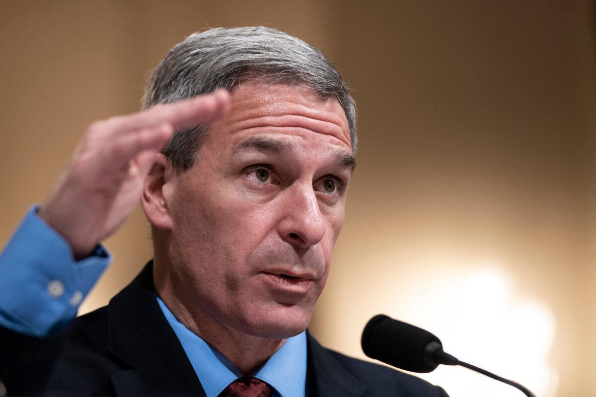 Ken Cuccinelli, Acting Deputy Secretary of the Department of Homeland Security, testifies on Capitol Hill, in Washington, on March 11, 2020. (Drew Angerer/Getty Images)