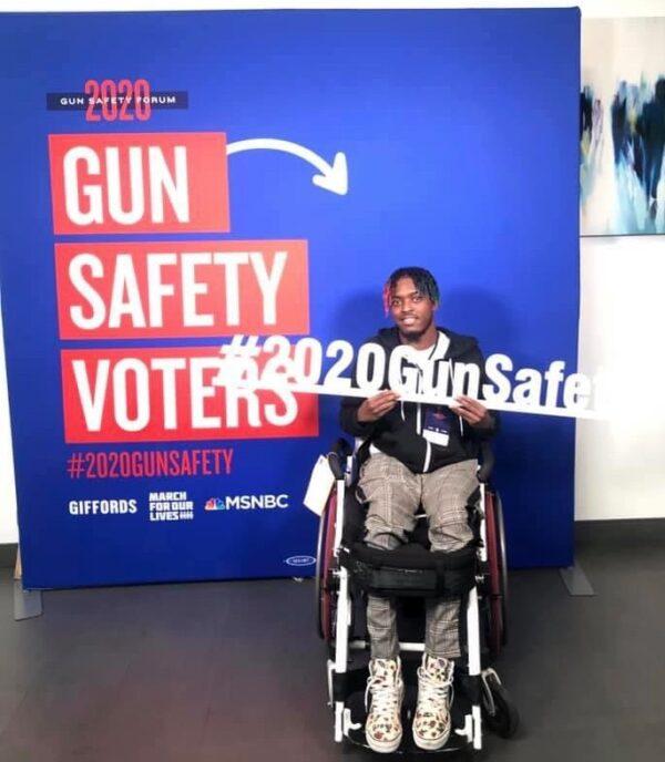 Paris Brown has become an advocate for safety and decreasing violence in Chicago since he was shot and paralyzed at the age of 18. (Courtesy of Paris Brown)