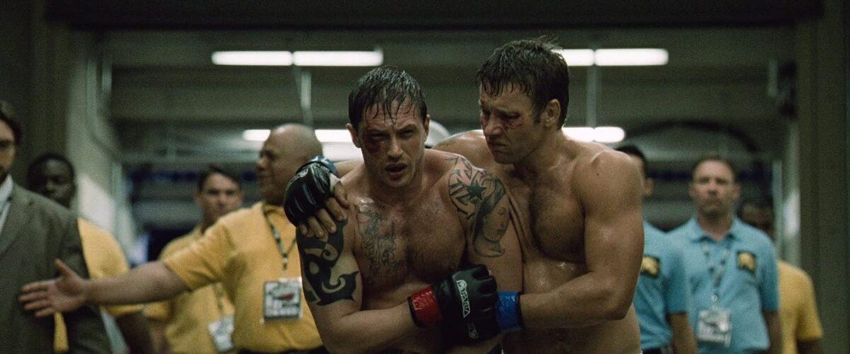 Tom Hardy (L) and Joel Edgerton in "Warrior." (Chuck Zlotnick/Lionsgate)