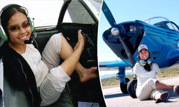 Pilot Born Without Arms Flies Plane With Her Feet, Lives the Motto: ‘Never Give Up’