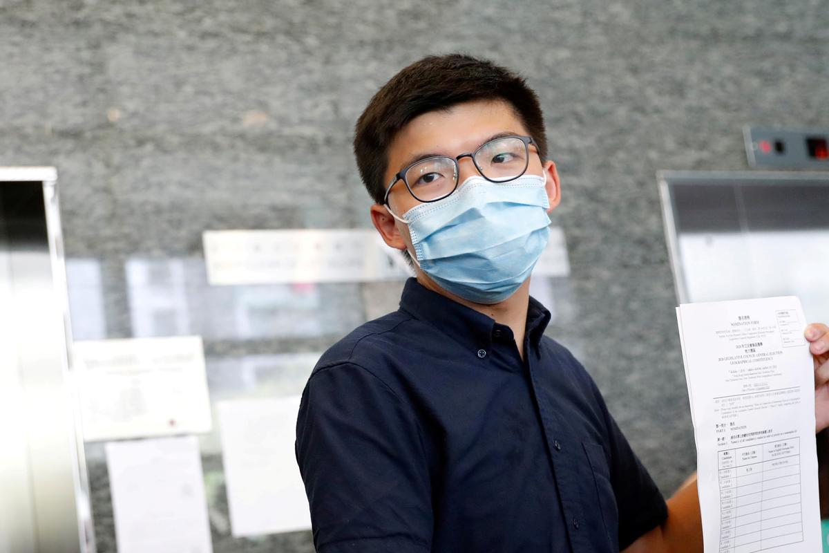 Joshua Wong Questioned on Charges Under Beijing’s ‘National Security Law’