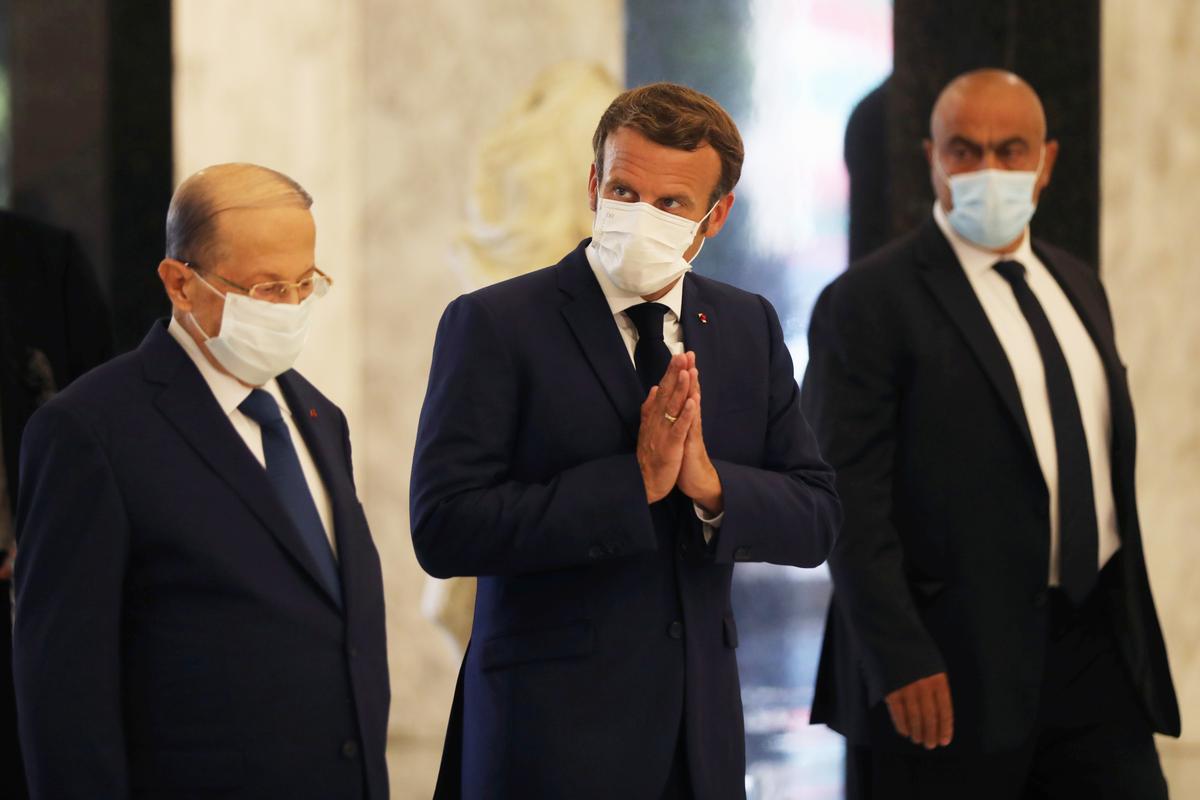 ‘Revolution’: Angry Crowds in Beirut Urge Macron to Help Bring Change