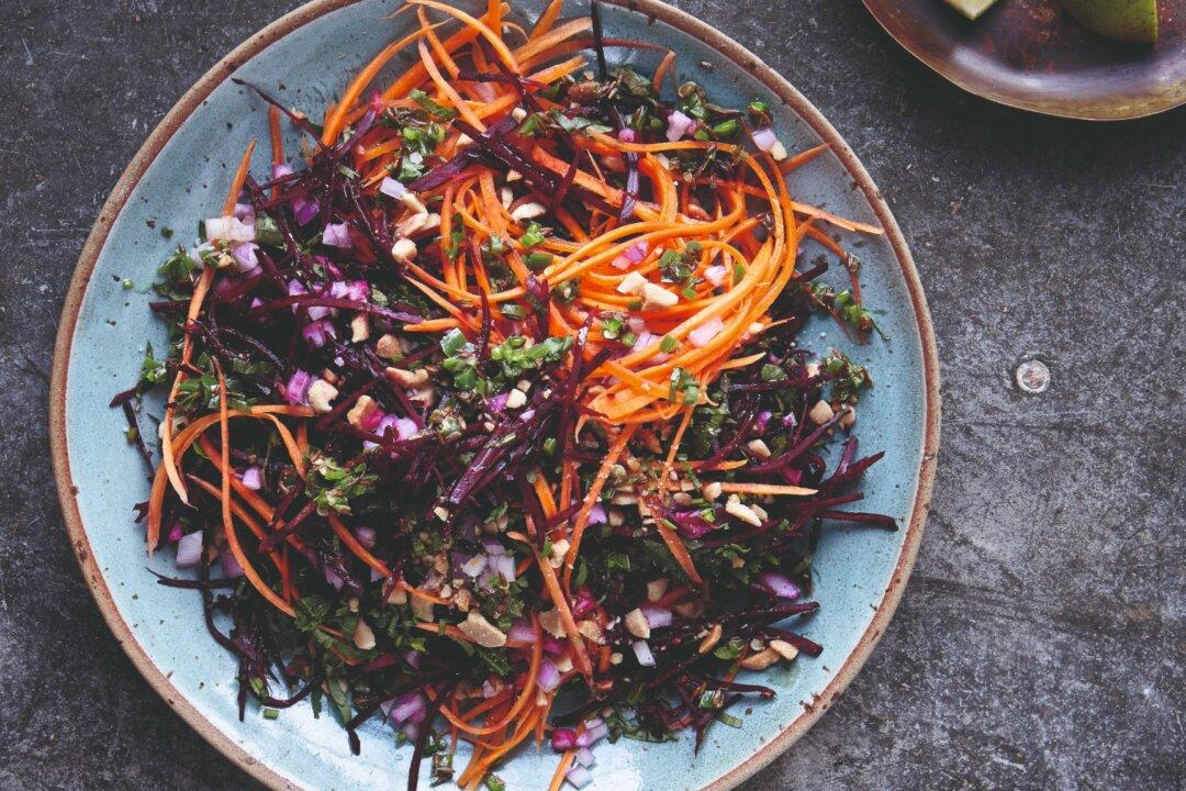 Beet, Carrot, and Peanut Salad