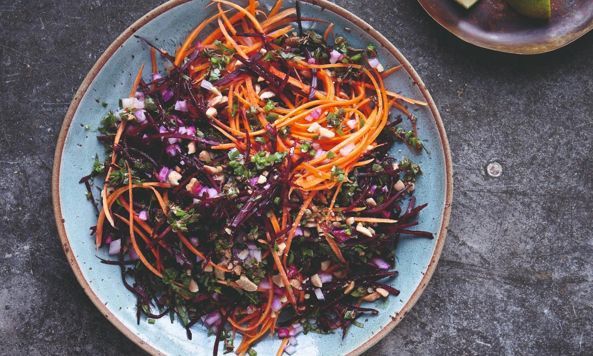 Beet, Carrot, and Peanut Salad
