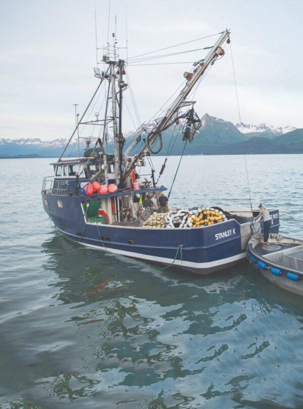 One of the Salmon Sisters' fishing boats, the Stanley K, at sea. (Camrin Dengel)