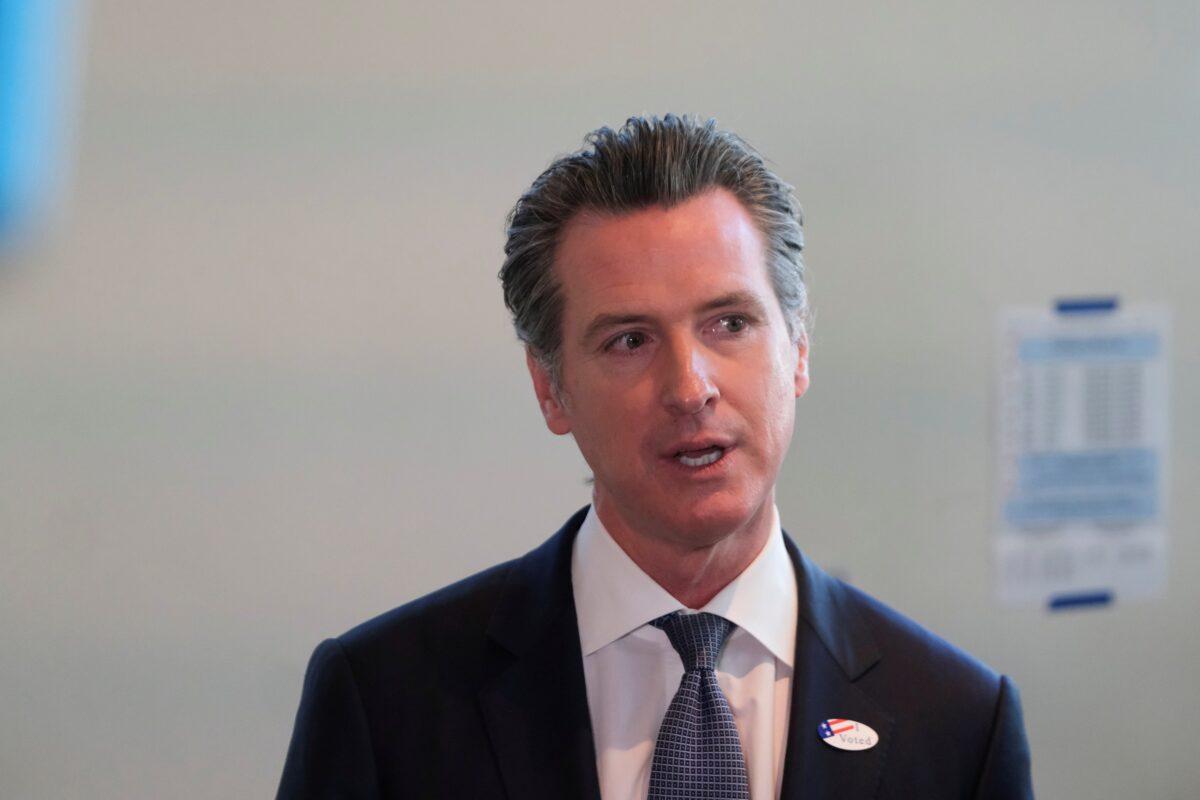 California Gov. Gavin Newsom speaks to reporters in Sacramento, Calif., on March 3, 2020. (Gabriela Bhaskar/Reuters)