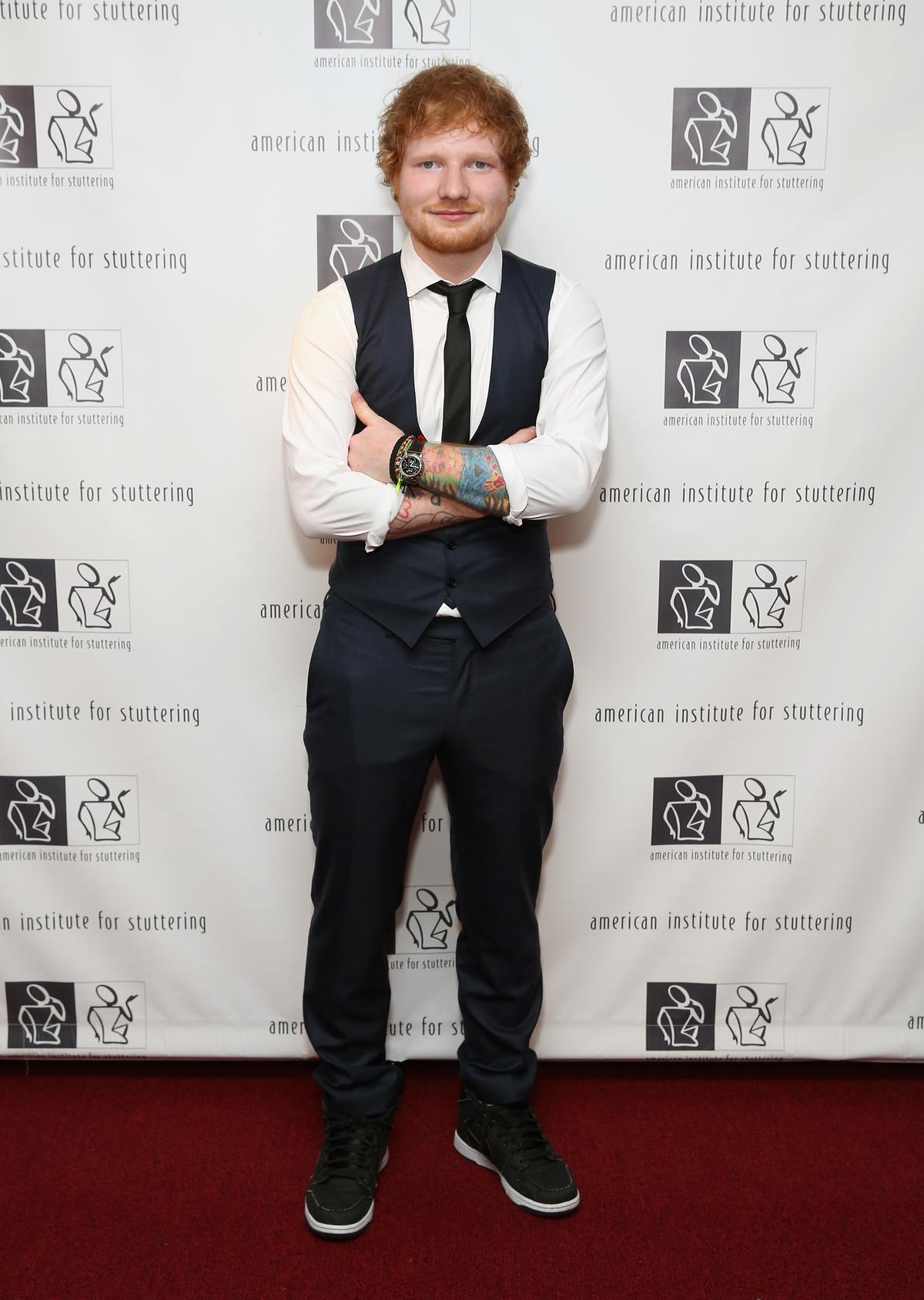 Sheeran attends the 9th Annual American Institute for Stuttering Freeing Voices Changing Lives Gala on June 8, 2015, in New York City. (Cindy Ord/Getty Images)