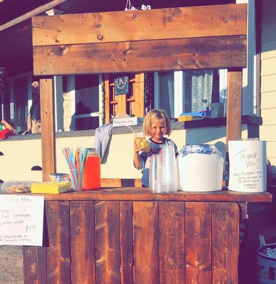 Kali Karnatski's lemonade stand last summer (Courtesy of <a href="https://www.facebook.com/lauren.wheeler.33865">Lauren Karnatski</a>)