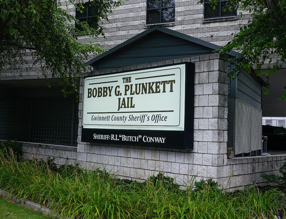 The exterior of the Gwinnett County Jail is seen on June 30, 2020, in Lawrenceville, Georgia. (Elijah Nouvelage/Getty Images)