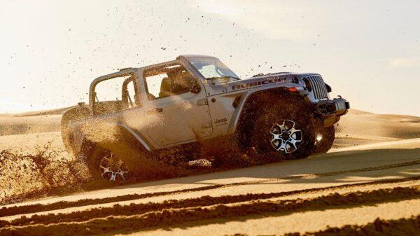 Low-traction environments are no problem for the Jeep. (Courtesy of Jeep)