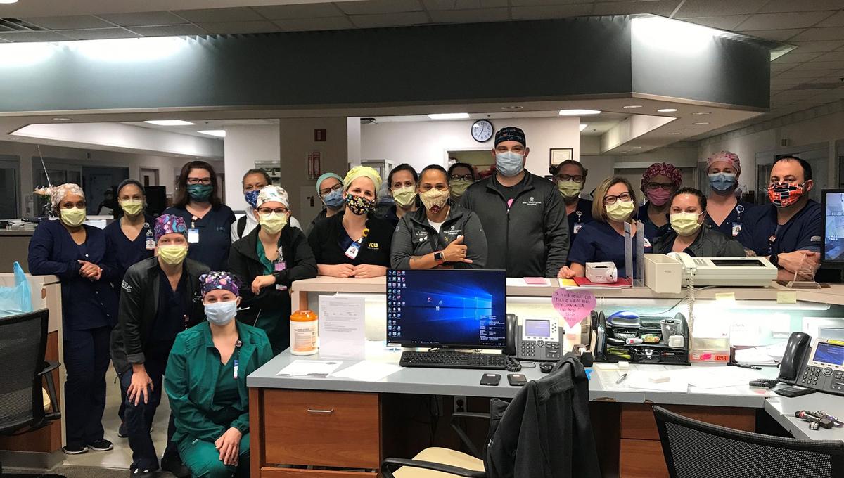 The ICU team at Mary Washington Hospital. (Courtesy of Mary Washington Healthcare)