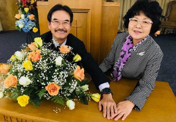 Won Lee and Myung Ok Lee have been helped by friends and relatives through a local church and a Go Fund Me campaign after losing their home to the Apple Fire in Cherry Valley, Calif., on July 31, 2020. (Courtesy of Jennifer Chen)