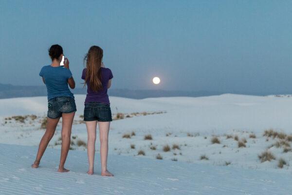 Full moon over White Sands National Park. (Courtesy of National Park Service)