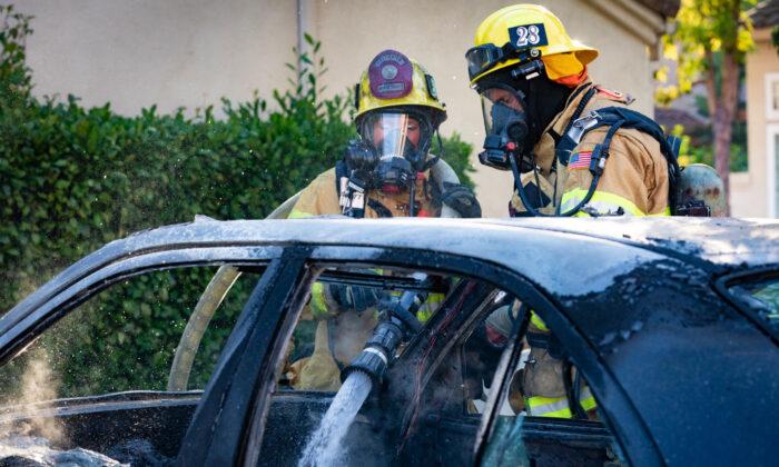 Car Explodes in Irvine Residential Neighborhood