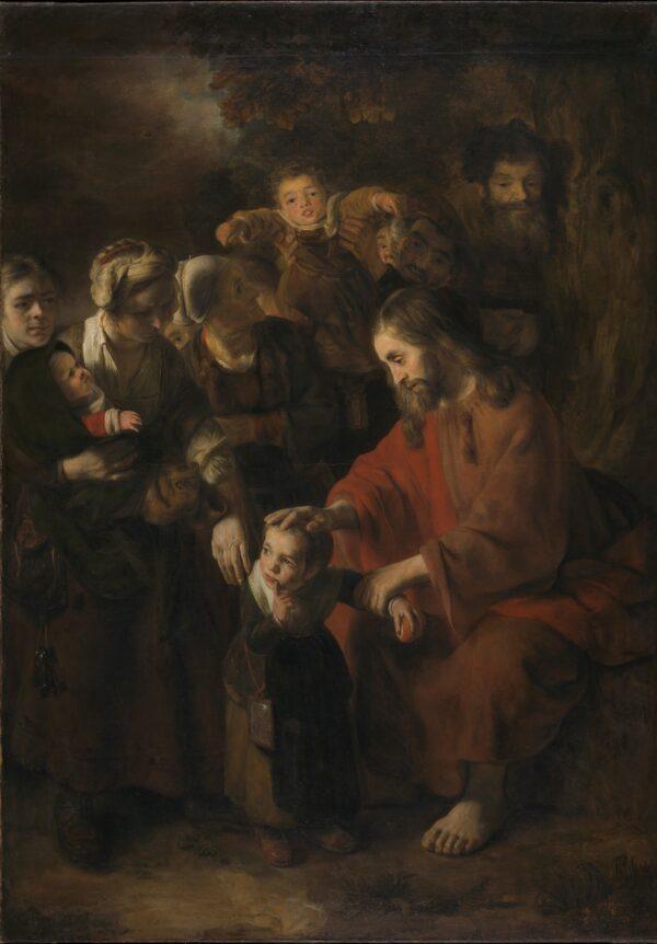 "Christ Blessing the Children,"circa 1652–3, by Nicolaes Maes. Oil on canvas; 85 7/8 inches by 60 5/8 inches. The National Gallery, London. (The National Gallery, London)