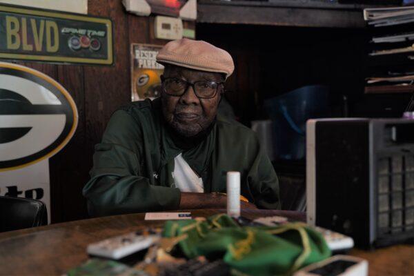 Warren Harper, at his bar, Warren's Lounge, in the Franklin Heights neighborhood of Milwaukee, on Aug. 7, 2020. (Cara Ding/The Epoch Times)