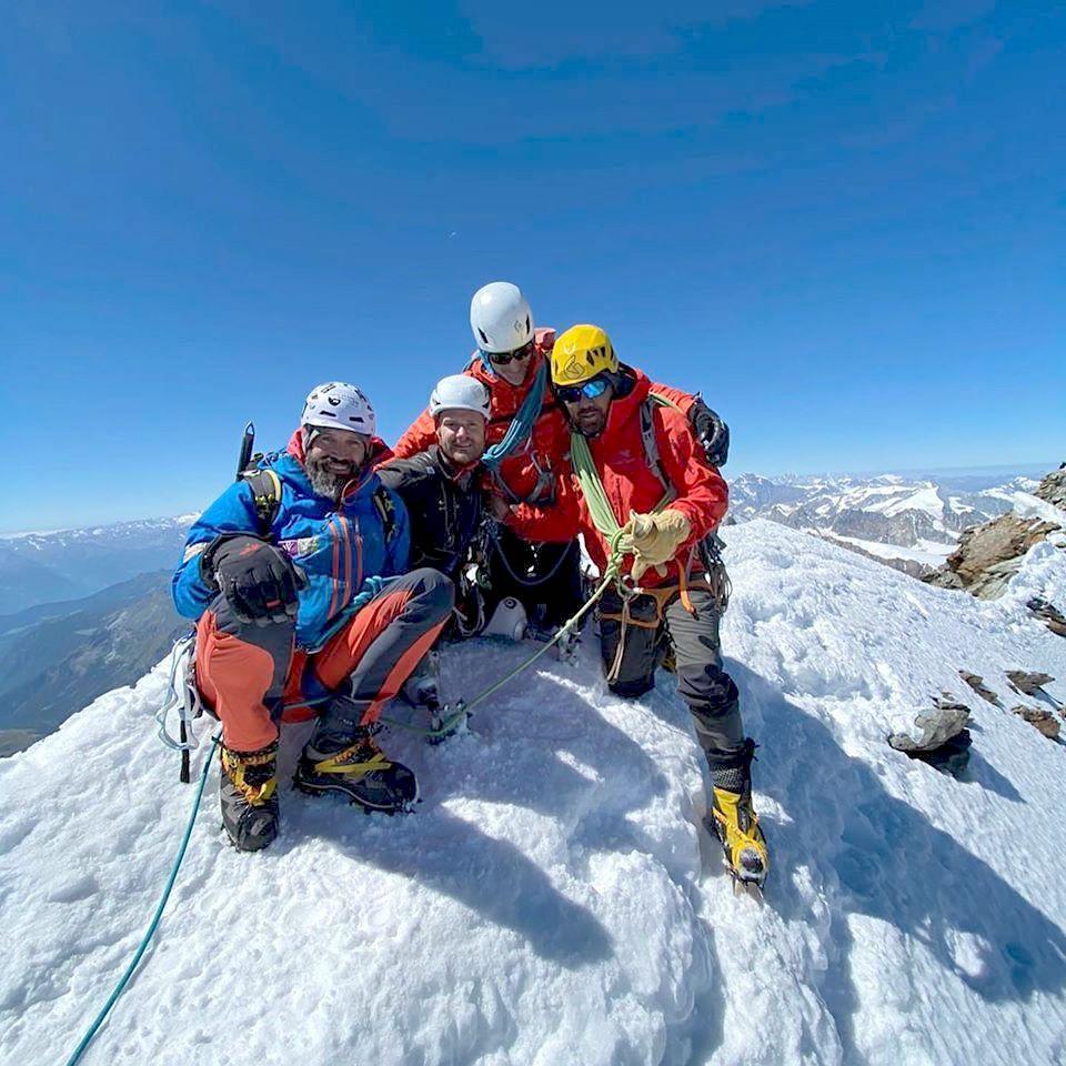 Heritage (second from left) and his climbing team (Courtesy of <a href="https://www.facebook.com/Climb2recovery/">Neil Heritage</a>)