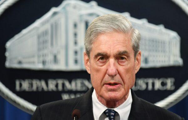 Special counsel Robert Mueller speaks on the investigation into Russian interference in the 2016 presidential election, at the U.S. Justice Department in Washington on May 29, 2019. (Mandel Ngan/AFP via Getty Images)
