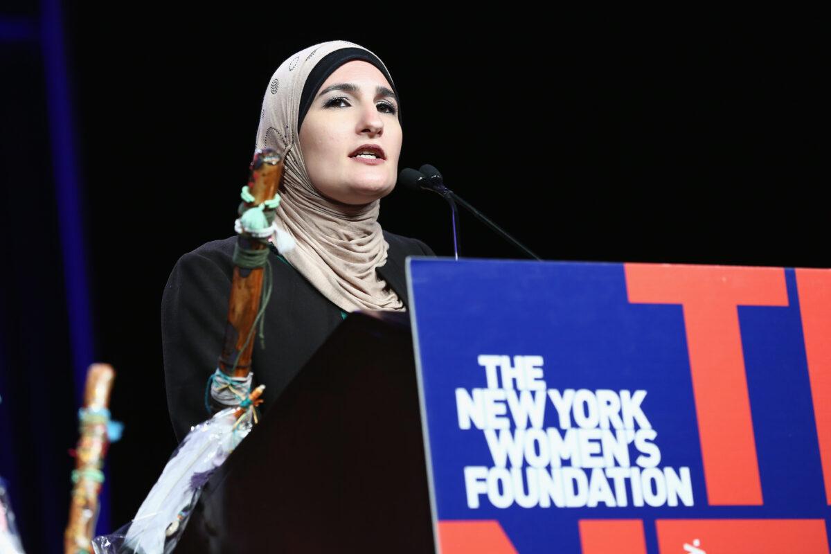 Linda Sarsour speaks onstage during an event on May 11, 2017. (Monica Schipper/Getty Images for The New York Women's Foundation )