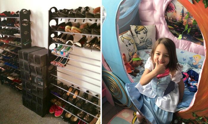 Talented Grandma Transforms Tiny Shoe Room Into a Disney-Themed Paradise for Granddaughter