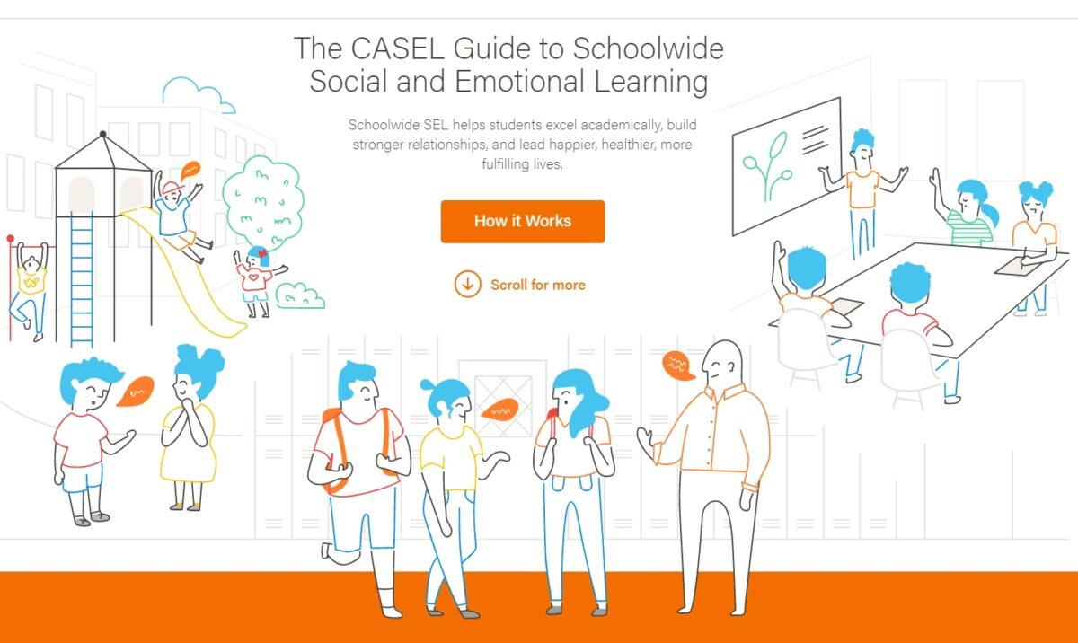 Screenshot from the CASEL website, one of the leading outfits promoting “social and emotional learning” (SEL). (Screenshot via schoolguide.casel.org)