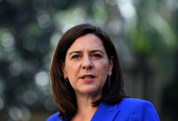 Queensland Leader of the Opposition Deb Frecklington is seen during a press conference at Parliament House in Brisbane, Australia, on July 3, 2020. (AAP Image/Dan Peled)