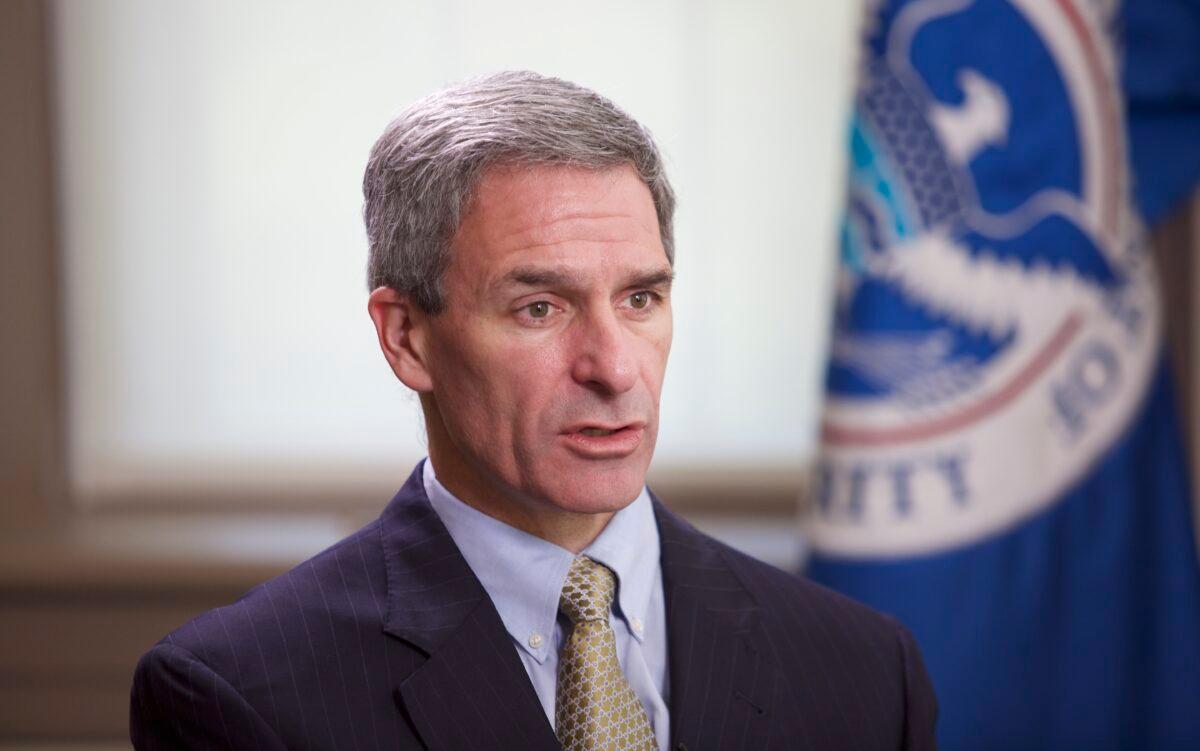 Ken Cuccinelli, the acting deputy secretary of the Department of Homeland Security, in Washington on Aug. 18, 2020. (Brendon Fallon/The Epoch Times)