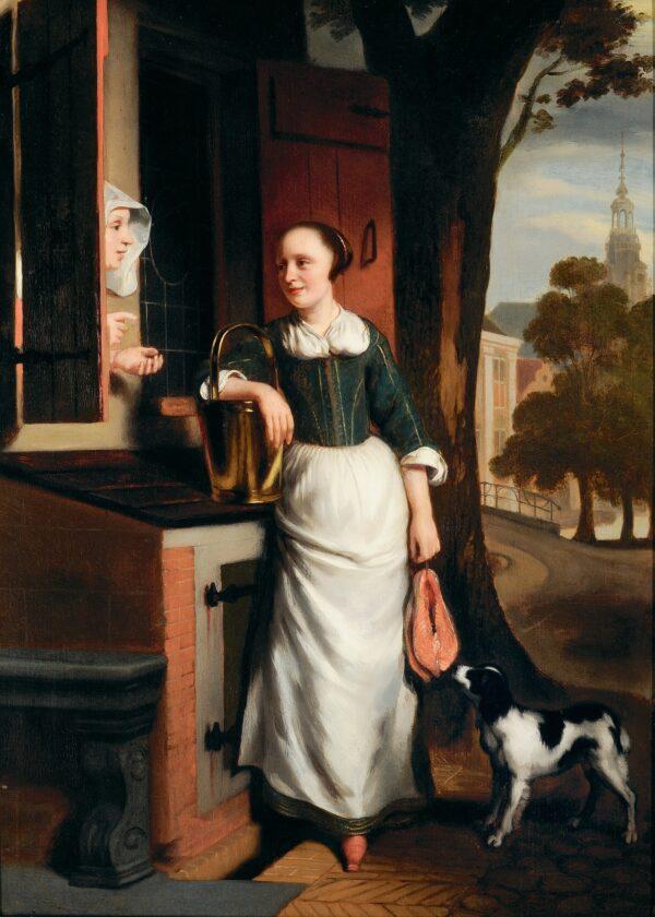 "Two Women at a Window," circa 1656, by Nicolaes Maes. Oil on panel; 22 1/2 inches by 16 3/8 inches. Dordrecht, Dordrechts Museum, on loan from the Cultural Heritage Agency. (Dordrechts Museum)