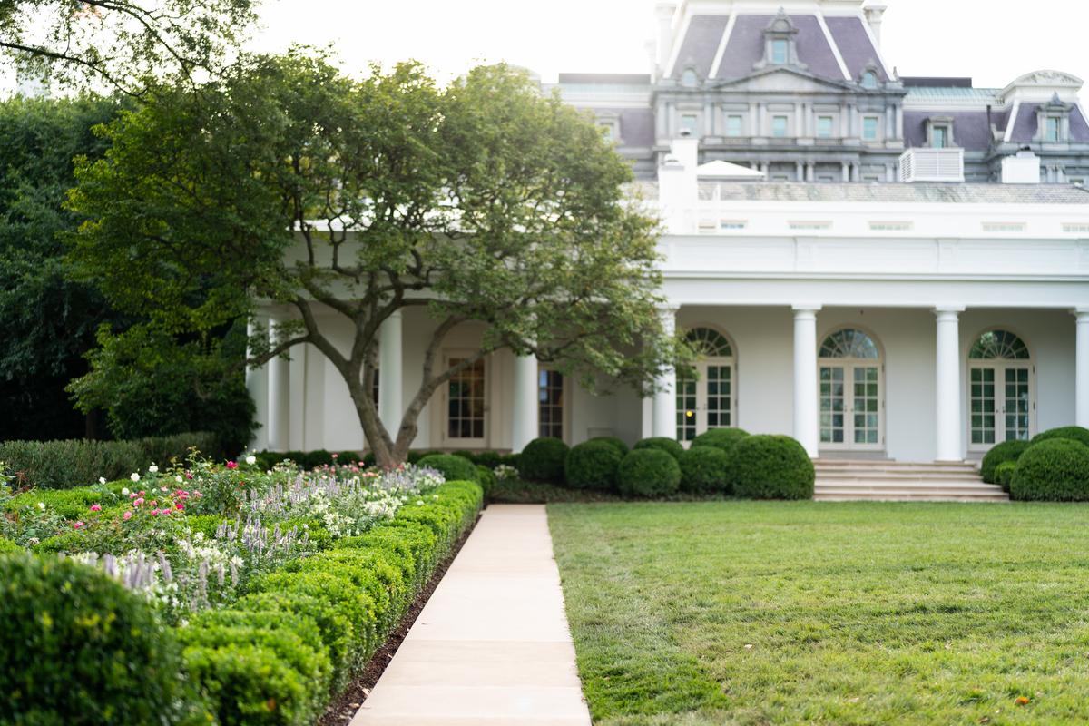 The completion of first lady Melania Trump’s historic restoration to the Rose Garden at the White House in Washington on Aug. 21, 2020. (Official White House Photo by Andrea Hanks)