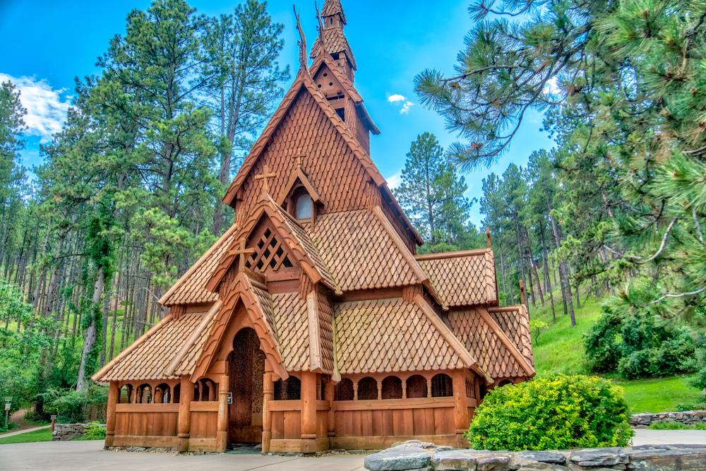 The Chapel in the Hills in Rapid City, S.D., is an exact replica of the Borgund Stave Church in Laerdal, Norway. (Shutterstock)