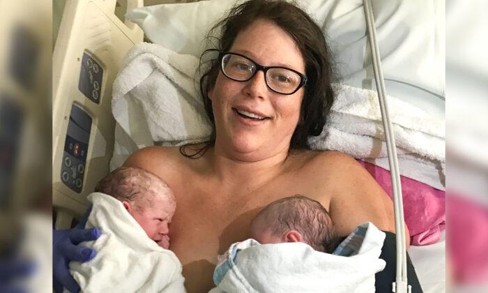 Mom Startled as She Welcomes a Surprise Twin Two Minutes After the Birth of Her Daughter