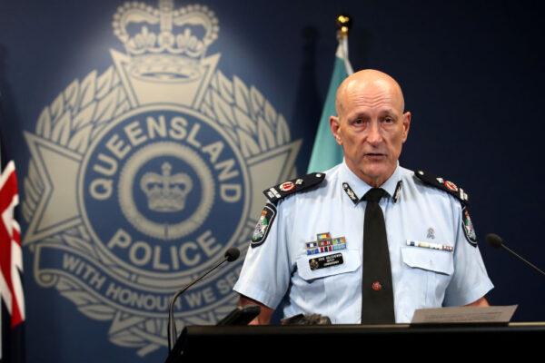 Queensland Deputy Police Commissioner Steve Gollschewski speaks at a press conference at Police headquarters in Brisbane, Australia on March 25, 2020. (Jono Searle/Getty Images)