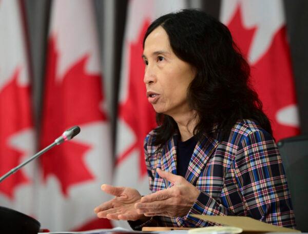 Chief Public Health Officer Dr. Theresa Tam holds a press conference in Ottawa on Aug. 28, 2020. (Sean Kilpatrick/The Canadian Press)