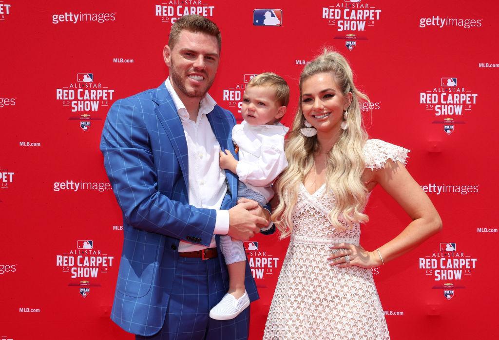 Freddie Freeman #5 of the Atlanta Braves and the National League attends the 89th MLB All-Star Game, presented by MasterCard red carpet with guests at Nationals Park on July 17, 2018, in Washington. (Patrick Smith/Getty Images)