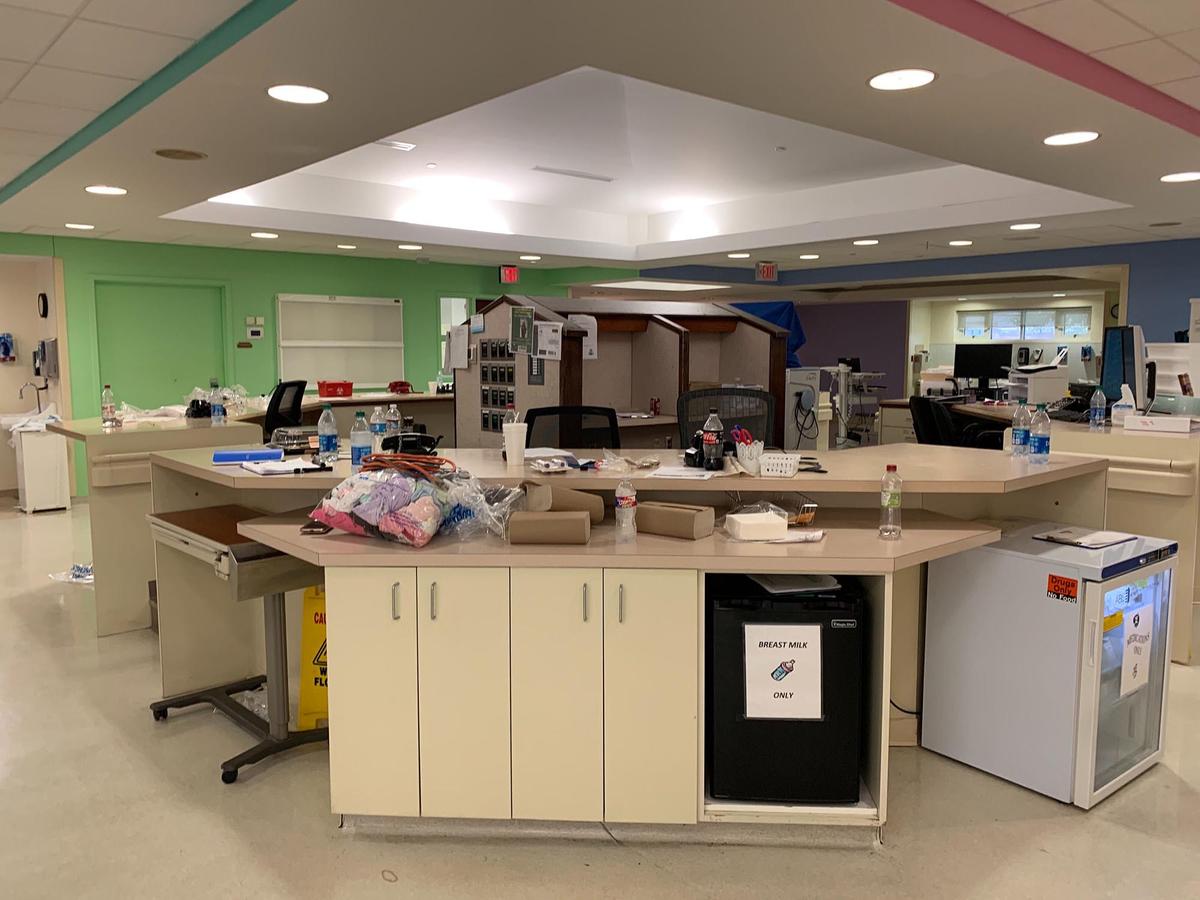 The hospital staff cleared out the NICU and transferred patients in two hours. (Courtesy of Alesha Alford)